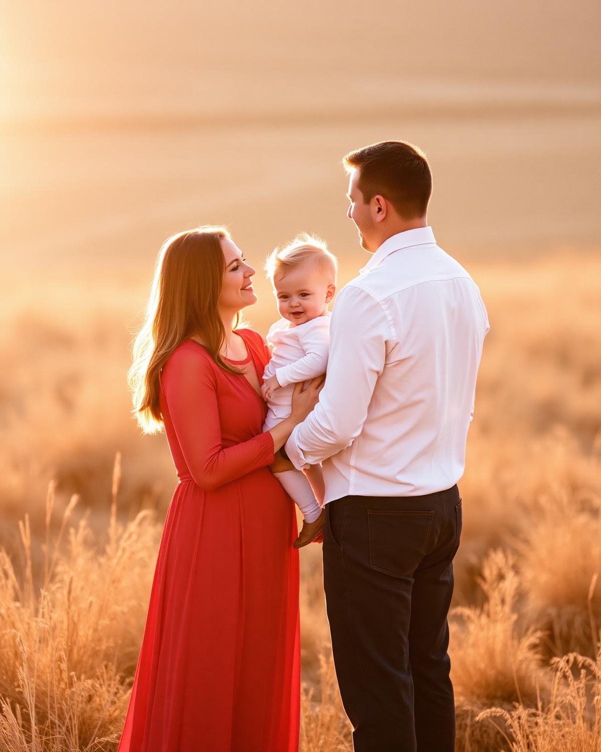 Golden hour family photography